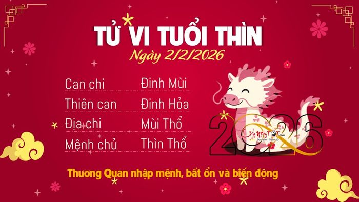 5. Tử vi hàng ngày 2/2/2026 - Tuổi Thìn