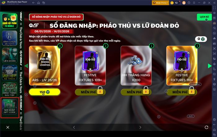 Mã Giftcode FC Mobile VN Mới Nhất 2026 – Nhận Quà, Huy Hiệu, Đá Quý Miễn Phí