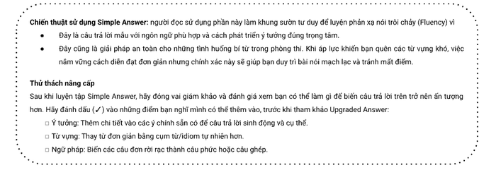 Câu trả lời cơ bản: Mô tả một chuyến đi dài bạn đã thực hiện và muốn thực hiện lại