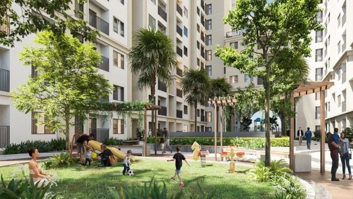 Công viên nội khu xanh mát tại TBcons Miền Đông