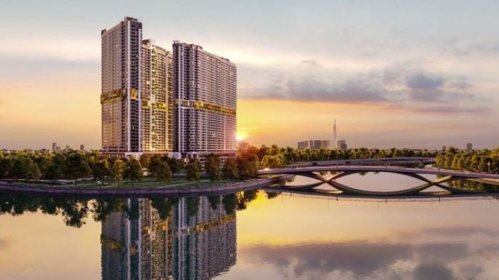 Khung cảnh hoàng hôn lãng mạn tại The Gió Riverside TP Thủ Đức