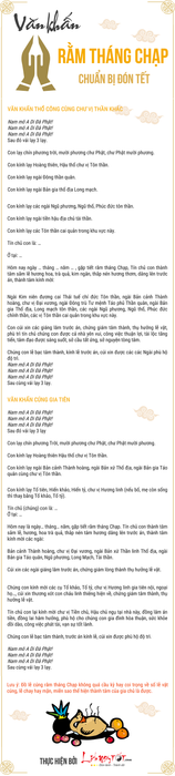 Bài khấn Rằm tháng Chạp chuẩn mực theo văn khấn cổ truyền