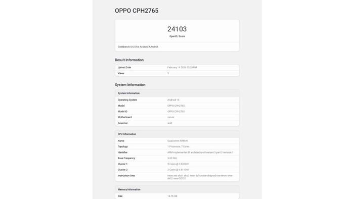 Hiệu năng GPU của chiếc smartphone gập tiếp theo đến từ OPPO.