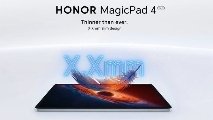 HONOR vẫn giữ độ mỏng của MagicPad 4 dưới 5mm, đồng thời tích hợp viên pin 10,000mAh.