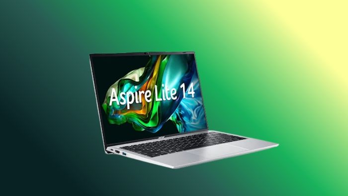 Aspire Lite 14 trang bị vi xử lý Intel Core Ultra 5 115U, đi kèm với các cổng kết nối đa dạng.