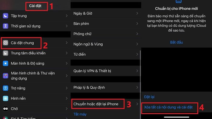 Bước 1 trong việc kiểm tra iCloud trên iPhone cũ bằng cách khôi phục cài đặt gốc