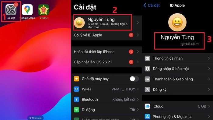 Cách kiểm tra iCloud trên iPhone cũ trong phần cài đặt