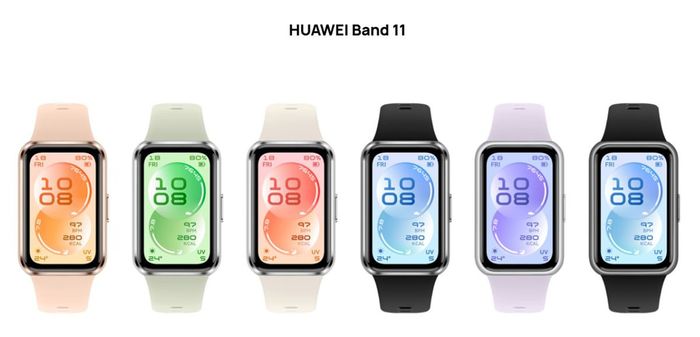 Các mẫu smartband mới của Huawei đi kèm với nhiều lựa chọn màu sắc bắt mắt.