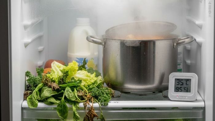Cho đồ nóng vào tủ lạnh có thể khiến các thực phẩm khác nhanh hư