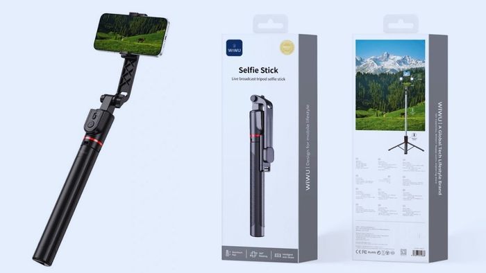 gậy chụp ảnh tự sướng tốt nhất - Selfie Stick Wiwu With Filled Light SE015