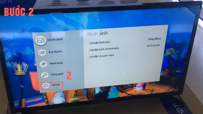 Cách xem năm sản xuất tivi Samsung trực tiếp trên tivi