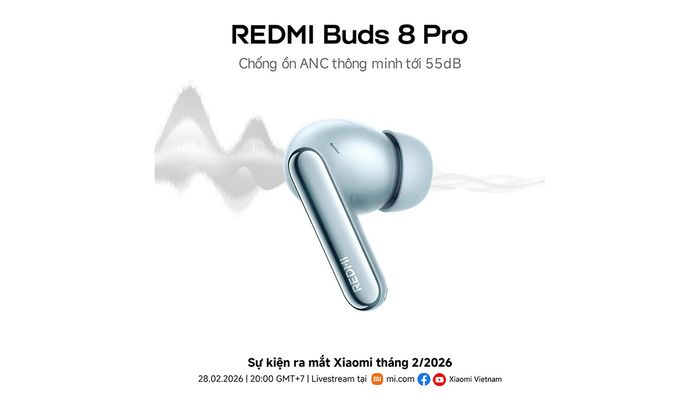 Redmi Buds 8 Pro cũng dự kiến góp mặt tại sự kiện ra mắt của Xiaomi vào ngày 28/2