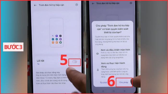 Cách tắt nguồn Realme qua bước 3 khi cấp quyền truy cập