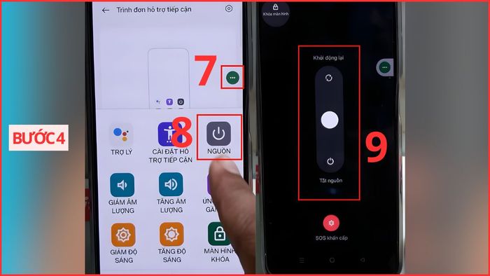 Cách tắt nguồn điện thoại Realme qua bước 4 trong quy trình
