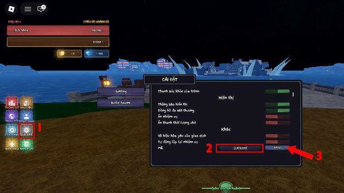 Hướng dẫn nhập mã code Rogue Piece để nhận Gem, Cash, Exp