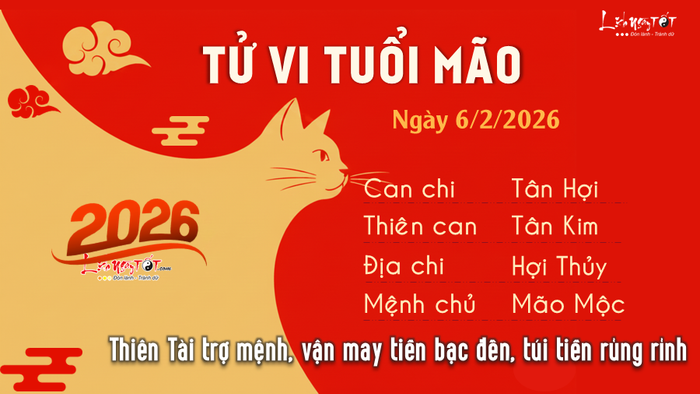 Tử vi hàng ngày 6/2/2026 - Mão
