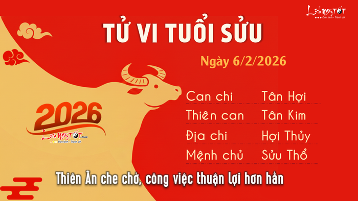 Tử vi hàng ngày 6/2/2026 - Sửu