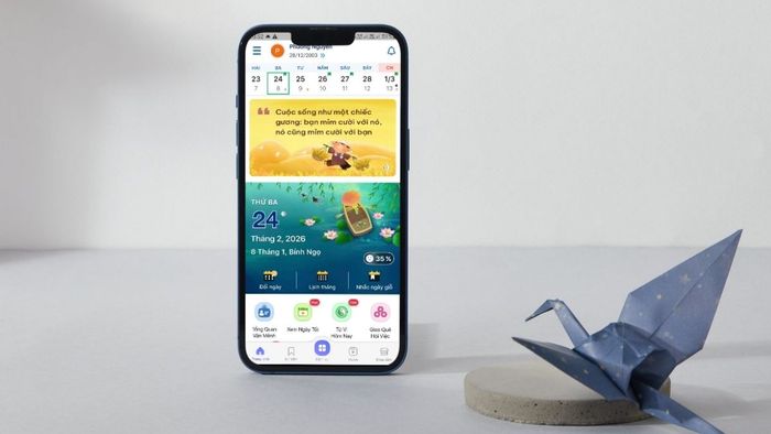Hướng dẫn xem lịch nghỉ Giỗ Tổ Hùng Vương trên app Lịch Vạn Niên 2026 nhanh chóng và chính xác bg