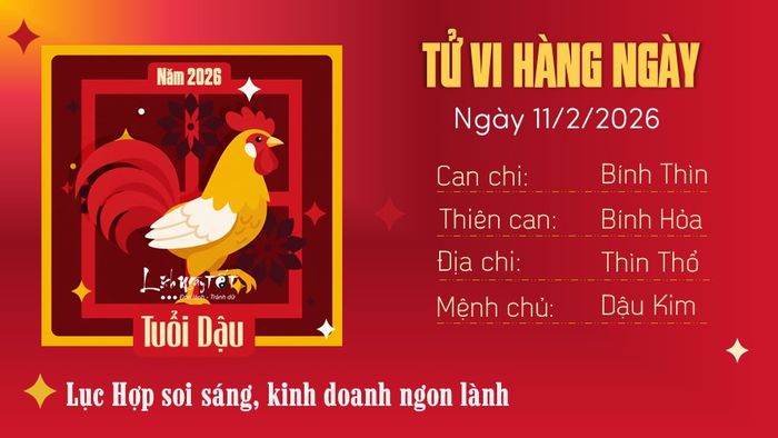Tử vi hàng ngày 11/2/2026 - Dậu