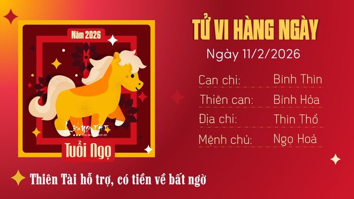 Tử vi hàng ngày 11/2/2026 - Ngọ