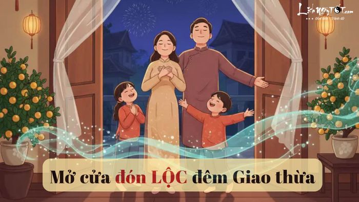 Mở cửa đón lộc trong đêm giao thừa