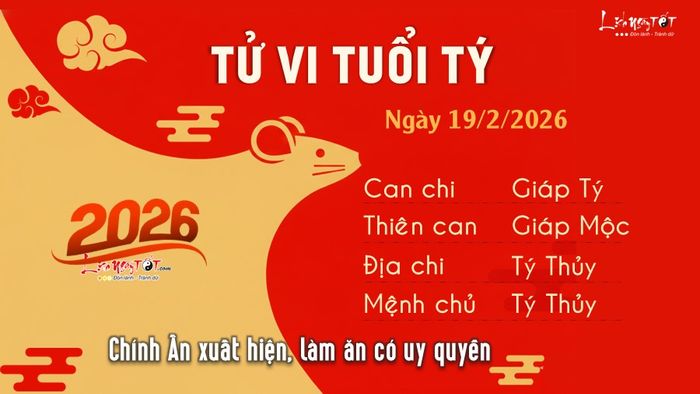 Tử vi hàng ngày 19/2/2026 - Tuổi Tý
