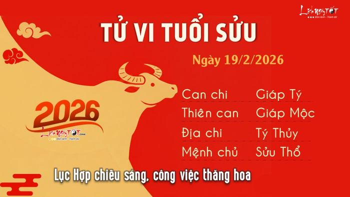 Tử vi hàng ngày 19/2/2026 - Sửu