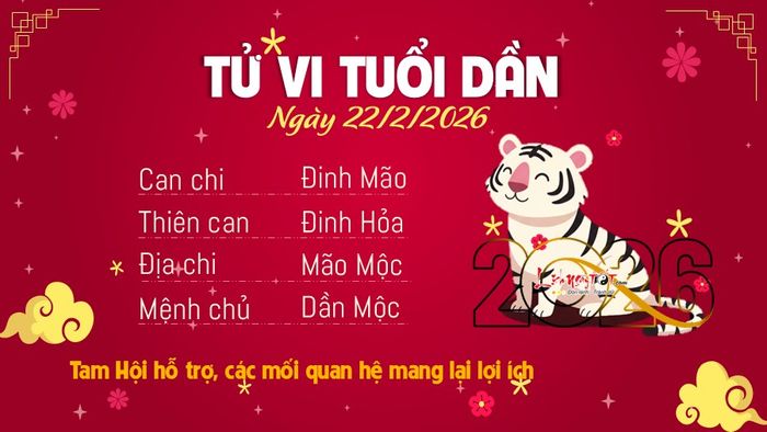 Tử vi hàng ngày 22/2/2026 - Dần