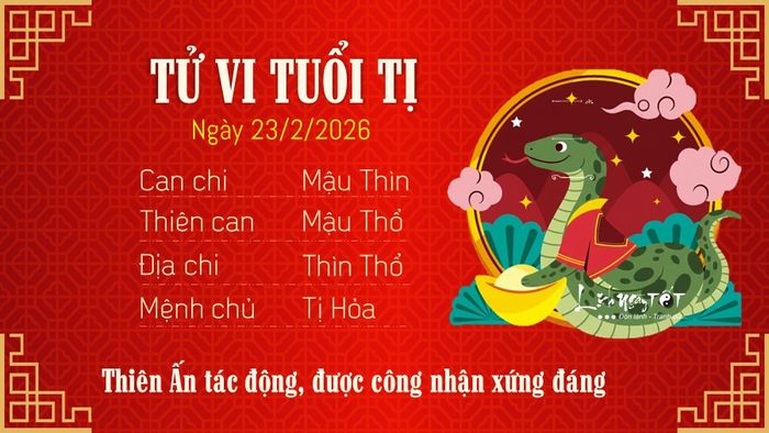 6 Tử vi hàng ngày 23/2/2026 - Tuổi Tị