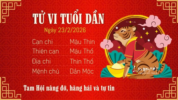 3 Tử vi hàng ngày 23/2/2026 - Tuổi Dần