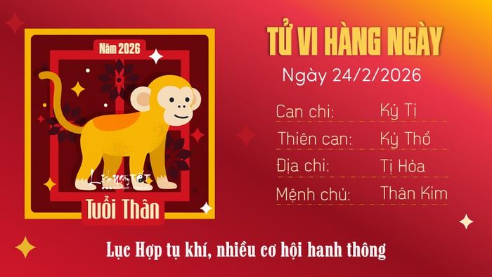 9. Tử vi hàng ngày 24-2-2026 - Thân