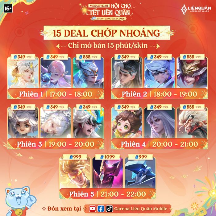 Garena tung ra 15 deal chớp nhoáng với mức giá siêu hời