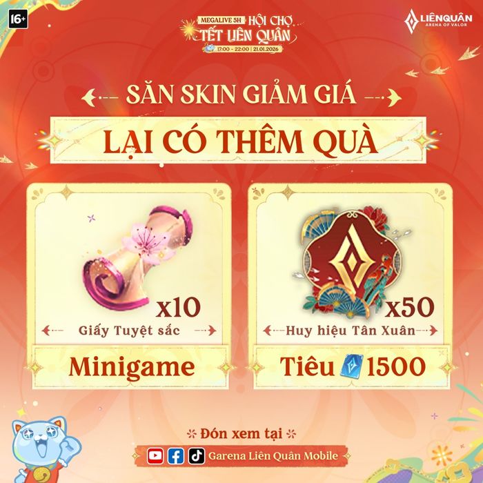 Nhiều phần quà hấp dẫn đang chờ đón game thủ tham gia xem livestream