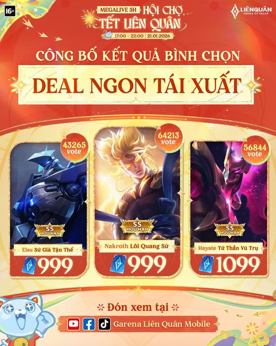Nhiều deal cực hấp dẫn sẽ xuất hiện trong livestream Liên Quân 2026