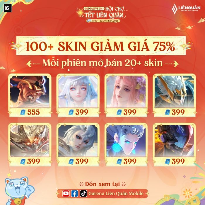 Chia sẻ 100+ skin giảm giá đến 75%