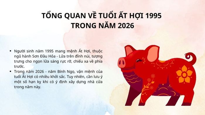 Khám phá tổng quan về tuổi Ất Hợi 1995 khi xây nhà vào năm 2026, cùng những yếu tố phong thủy quan trọng cần lưu ý.