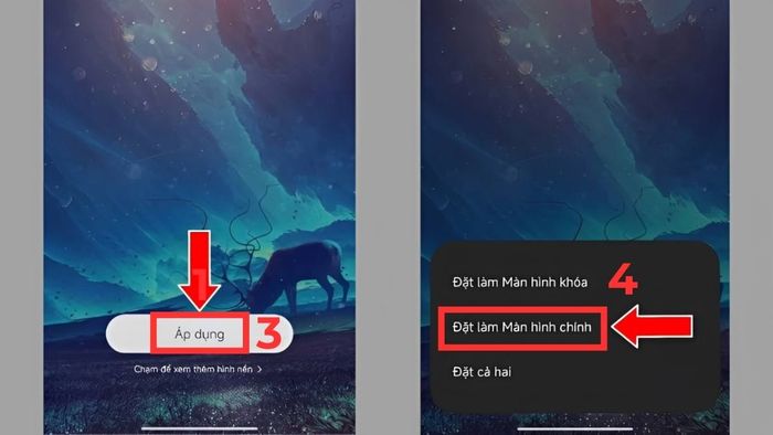 Hướng dẫn cài đặt hình nền Xiaomi trực tiếp từ thư viện ảnh - bước 3, 4