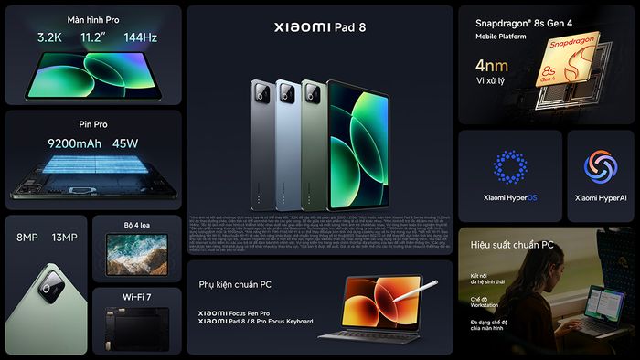 Xiaomi Pad 8 Series chính thức ra mắt tại Việt Nam.