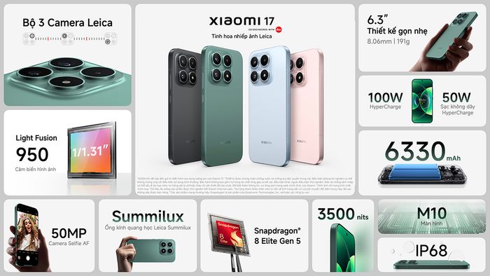 Xiaomi 17 Series chính thức ra mắt tại Việt Nam.
