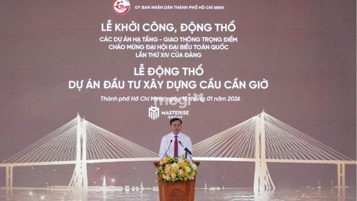 Lễ khởi công, động thổ cầu Cần Giờ được tổ chức vào ngày 15/01/2026.