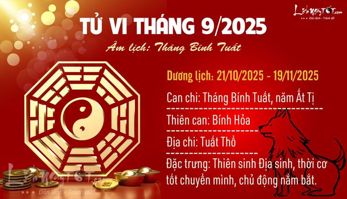 Tổng quan tử vi tháng 9 năm 2025 âm lịch của 12 con giáp