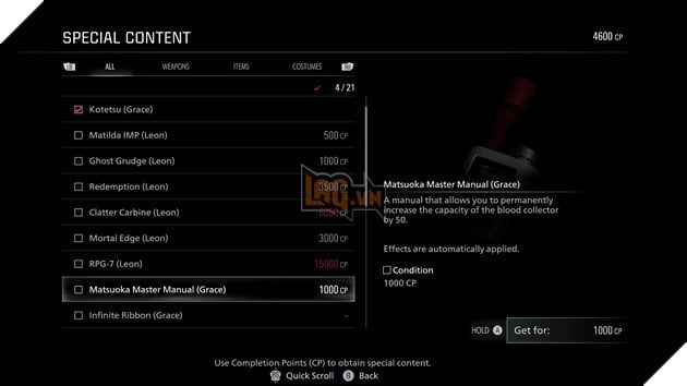 Hướng Dẫn Resident Evil Requiem: Những Nội Dung Đặc Biệt Nên Ưu Tiên Mở Khóa Sớm Cho NG+ 4