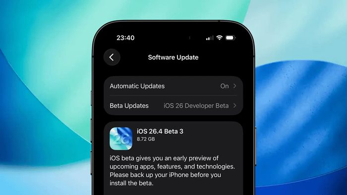 Apple chính thức tung ra iOS 26.4 beta 3