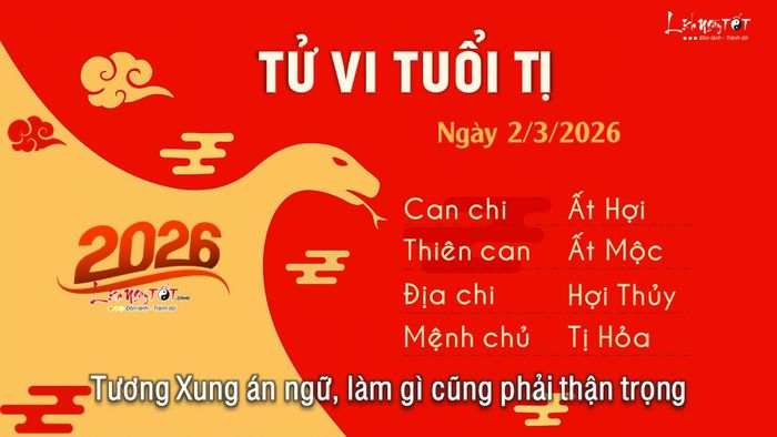 6 Tử vi hàng ngày 2-3-2026 - Tị