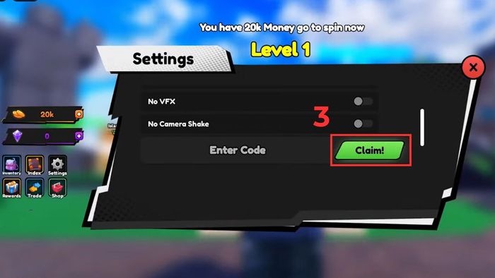 Hướng dẫn nhập code Titan Fishing