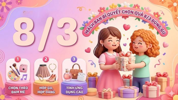 Bí kíp chọn quà 8/3 cho bạn thân, chị em gái sao cho đúng sở thích