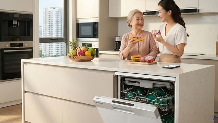 Top quà 8/3 cho mẹ ý nghĩa nhất là máy rửa bát