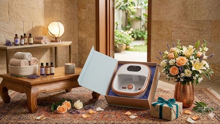 Top quà 8/3 cho mẹ ý nghĩa nhất là Bồn ngâm chân massage