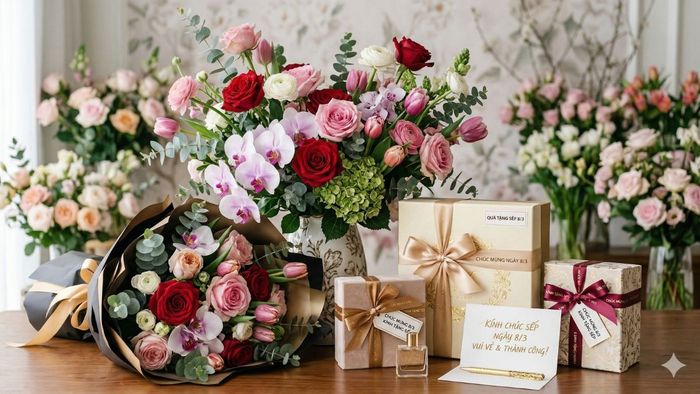 Gợi ý quà 8/3 cho sếp nữ vừa tinh tế vừa ấn tượng: Hoa tươi