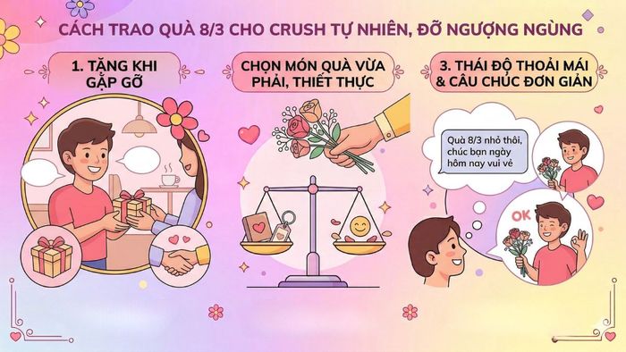 Cách tặng quà 8/3 cho crush thật tự nhiên để tránh cảm giác ngượng ngùng
